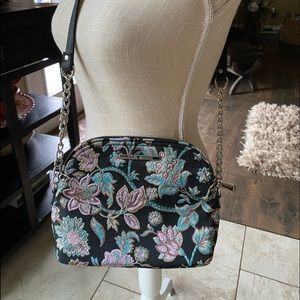 Steve Madden silk embroidered cross body purse.